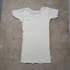 Vintage thermal undershirt underwear wool sheer gorpcore ivory camping